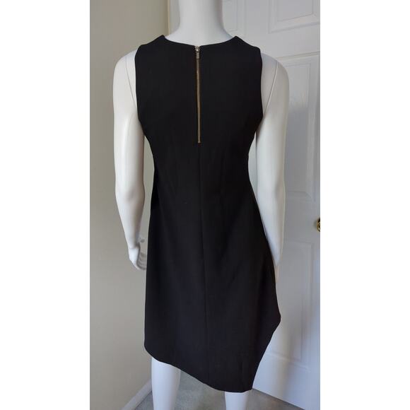 Calvin Klein, Sleeveless Asymmetrical Handkerchief Hem Sheath Dress Black Size S - Picture 6 of 6